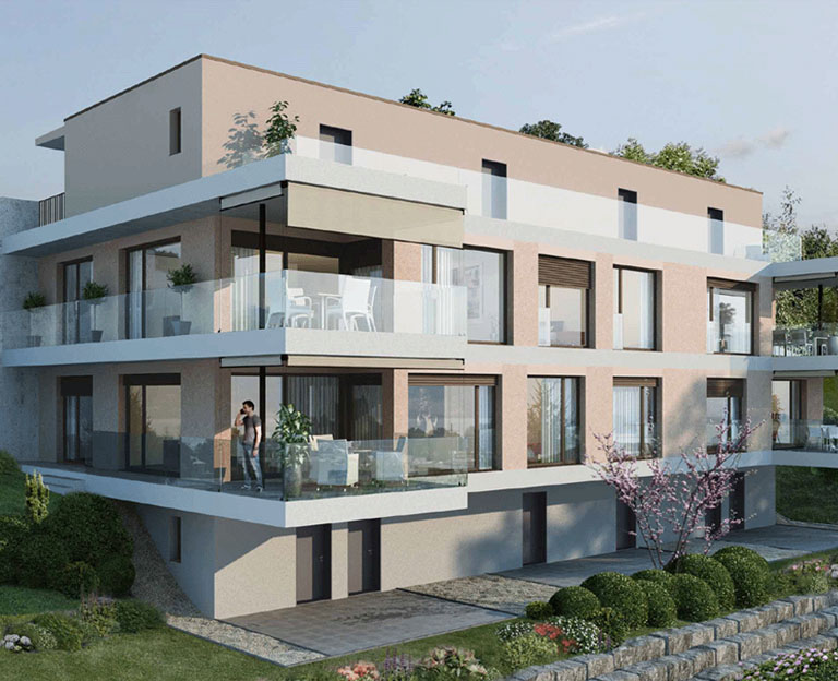 Architekturvisualisierung Mehrfamilienhaus
